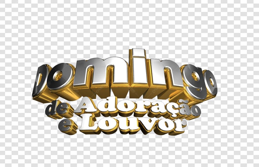 Banner para Domingo de Adoração e Louvor PNG com fundo transparente