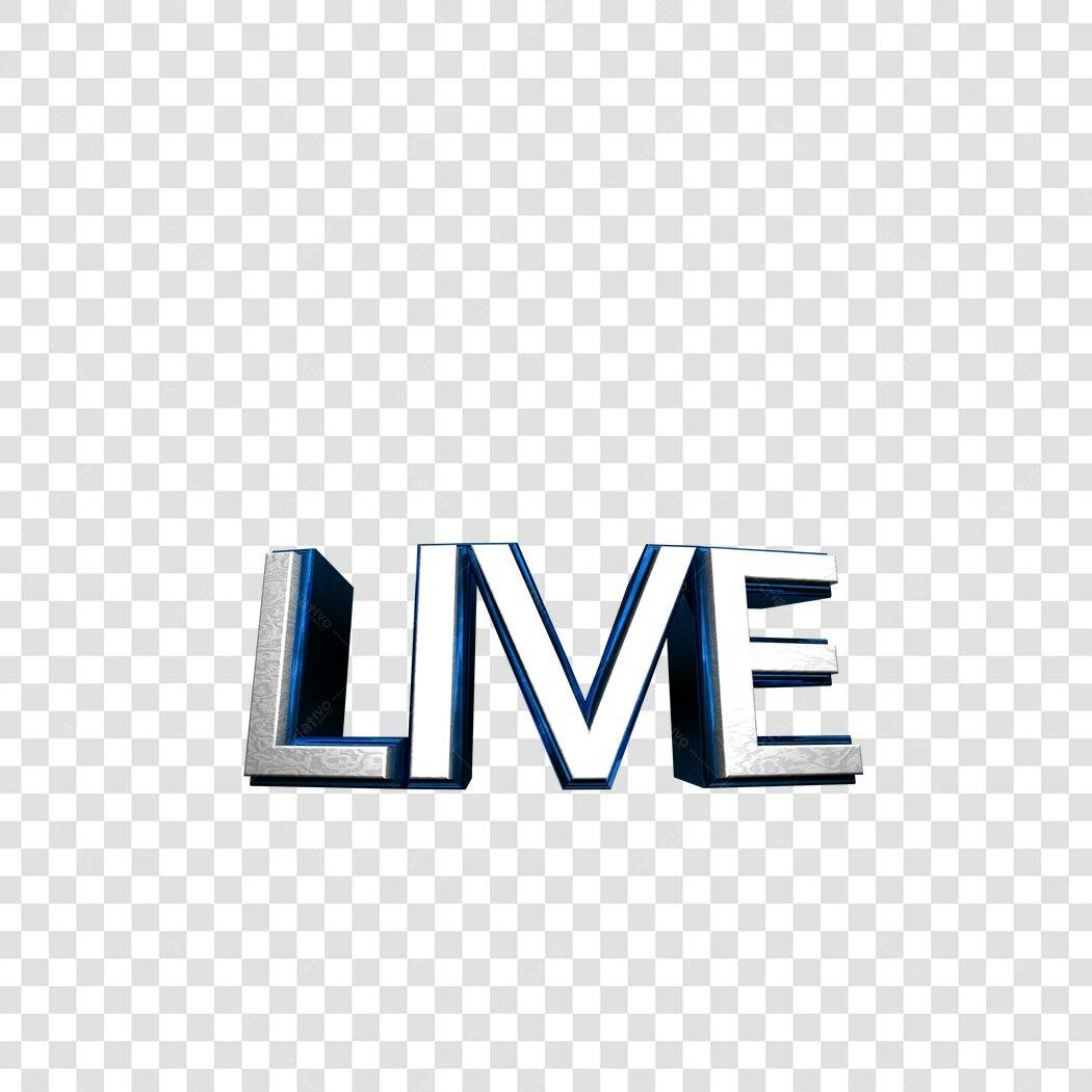 Banner Live Stream PNG com fundo transparente