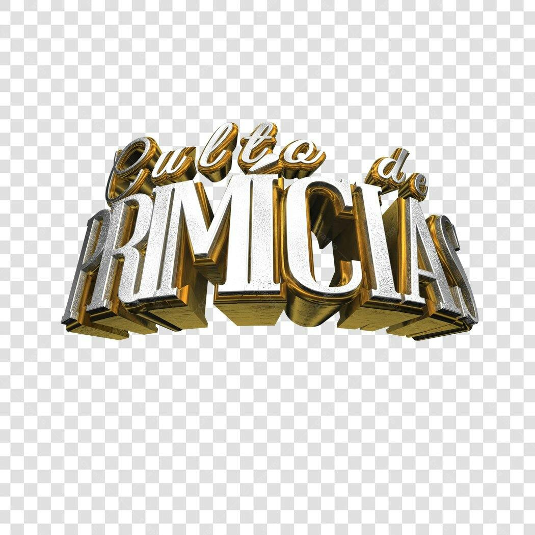 Logo Culto de Primícias PNG com fundo transparente