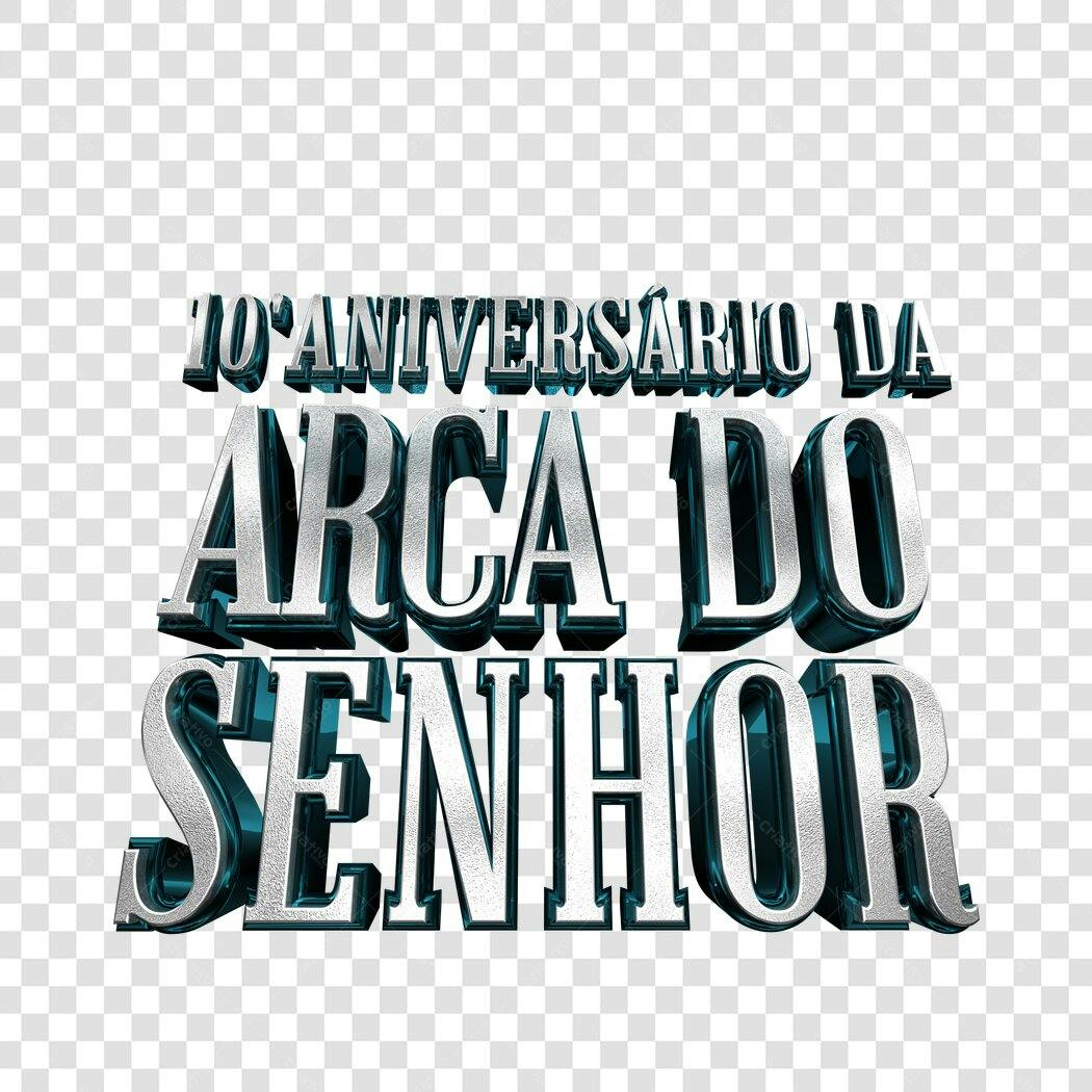 Banner 10º Aniversário Arca do Senhor PNG com fundo transparente