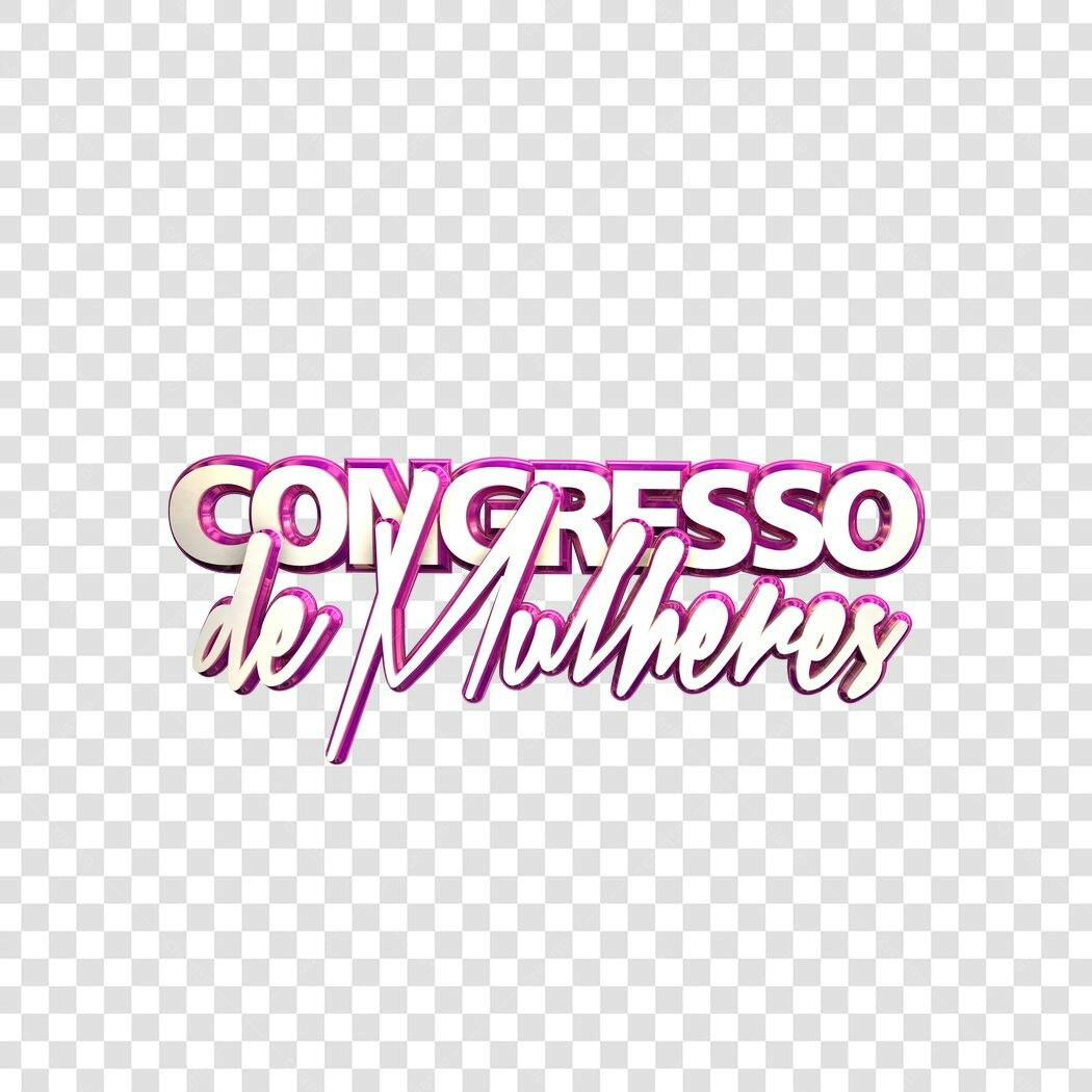 Banner Congresso de Mulheres PNG com fundo transparente