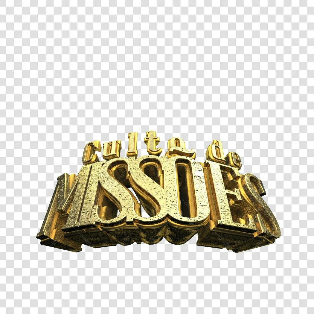 Logo culto de missões PNG com fundo transparente