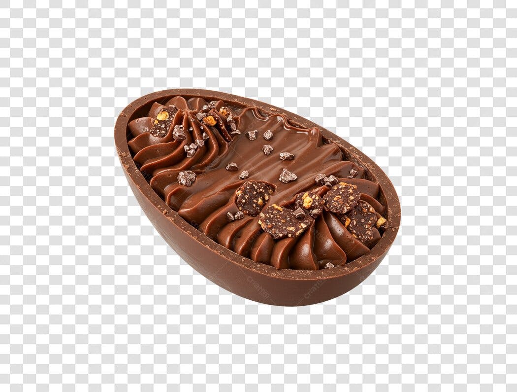 Banner Páscoa Ovo de Chocolate PNG com fundo transparente