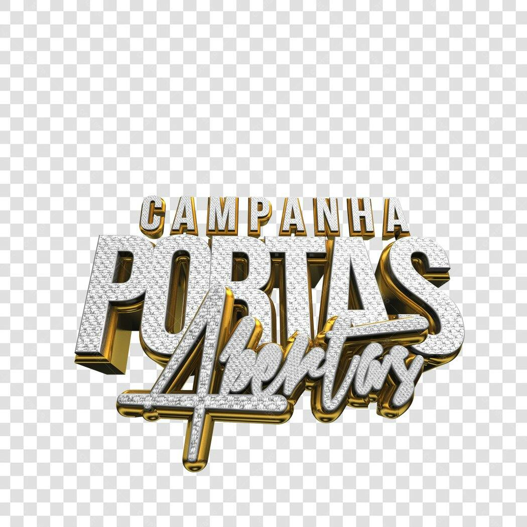Banner Campanha Portas Abertas PNG com fundo transparente