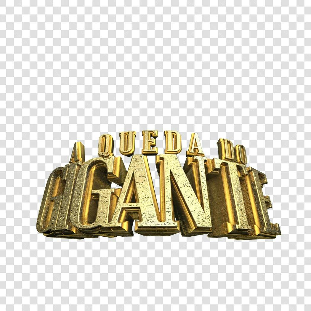 Banner A Queda do Gigante Dourado PNG com fundo transparente