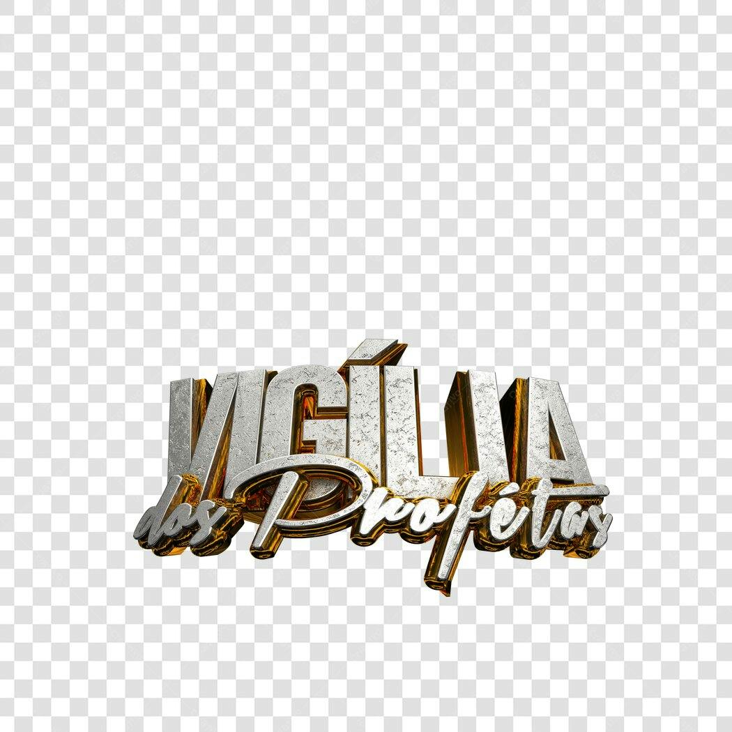 Logo Vigília dos Profetas estilo 3D PNG com fundo transparente