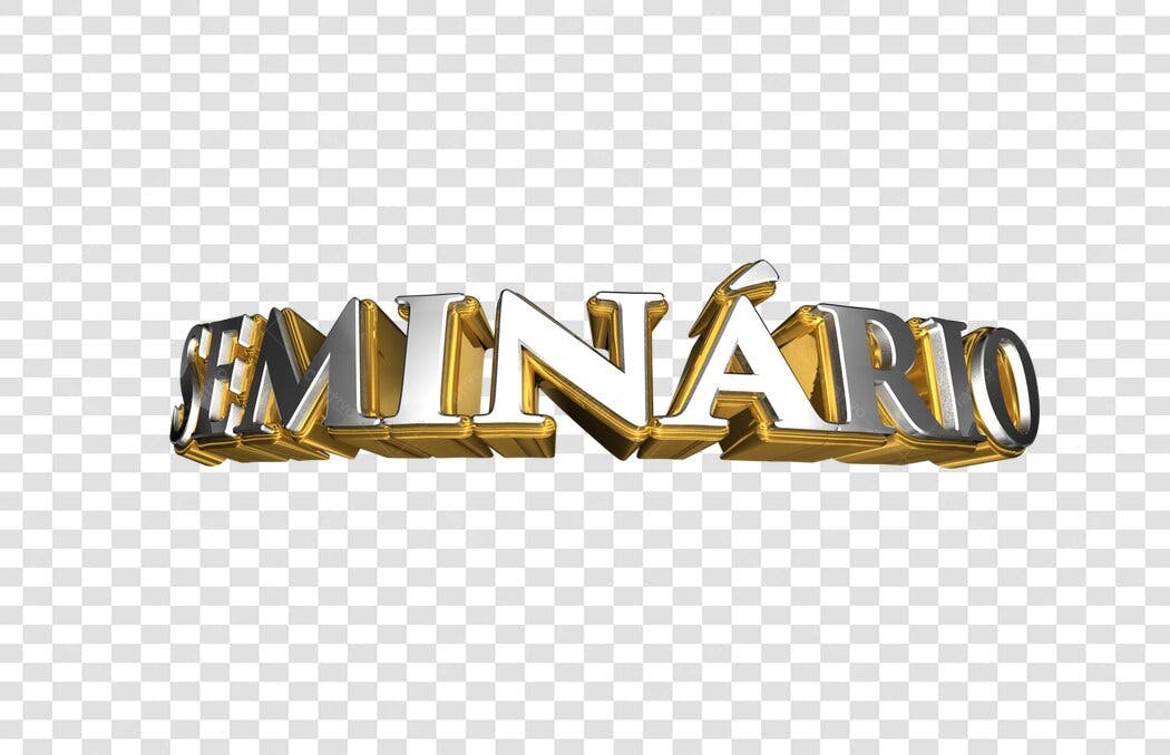 Banner Seminário Ouro e Prata PNG com fundo transparente