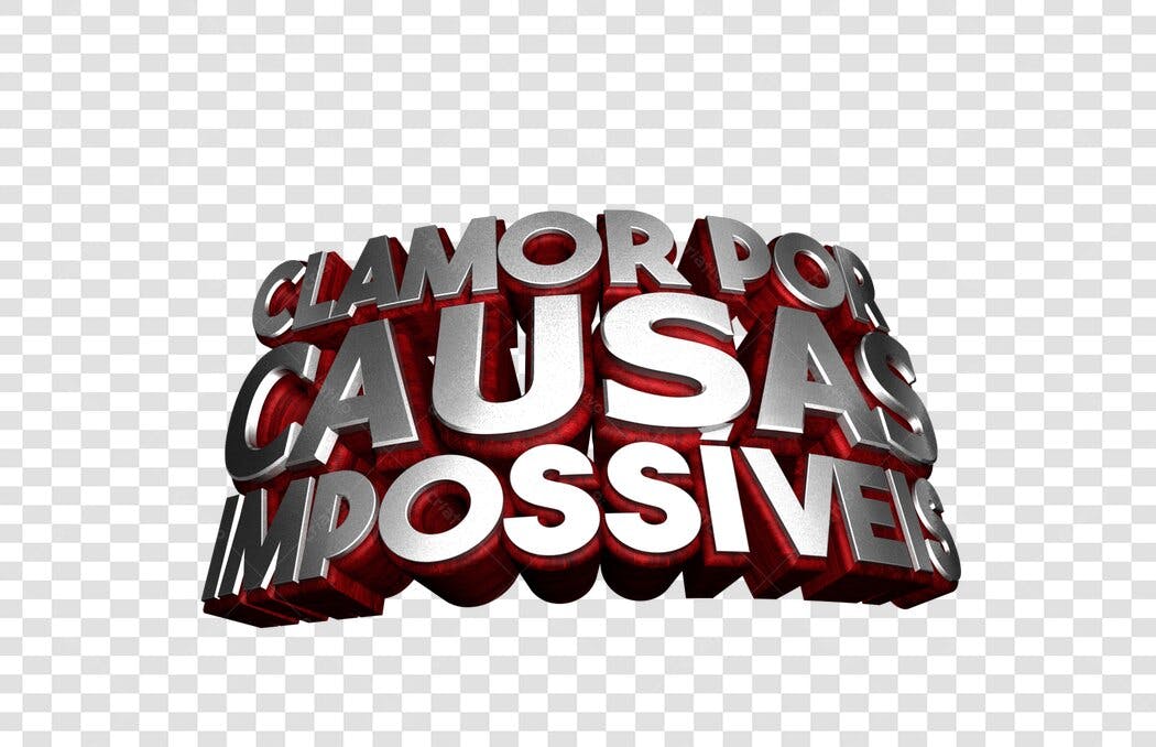 PNG Banner Clamor por Causas Impossíveis com fundo transparente