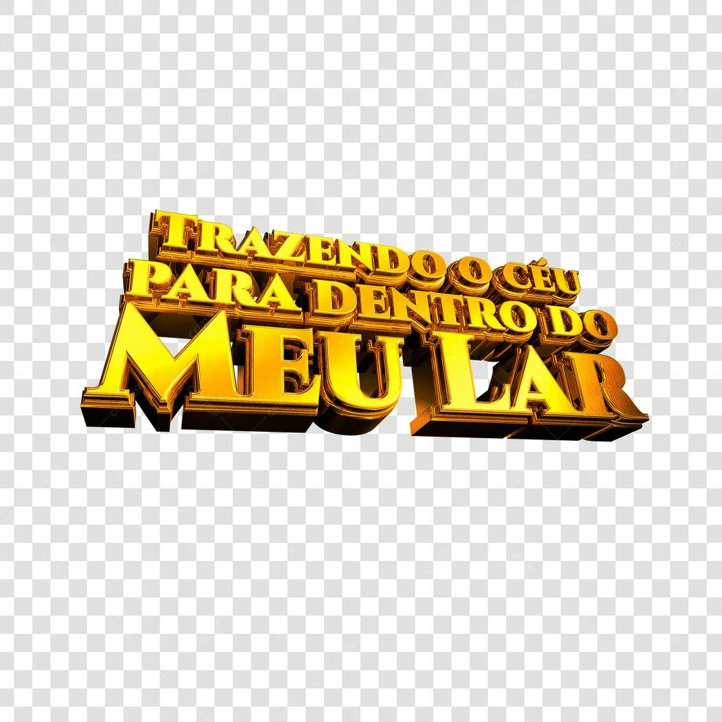 Logo Trazer o Céu para Meu Lar Dourado PNG com fundo transparente