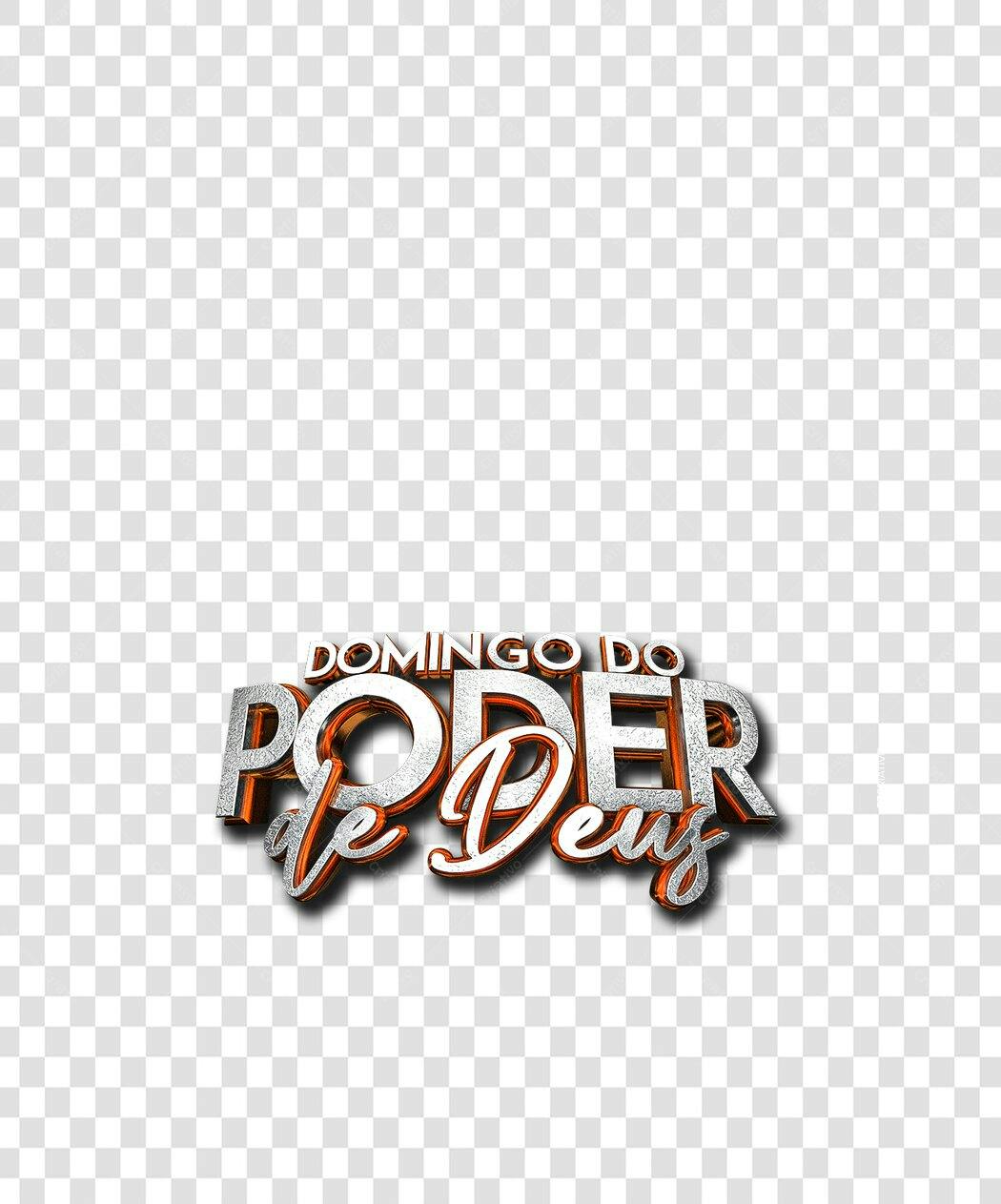 Banner Domingo do Poder de Deus Religioso PNG com fundo transparente
