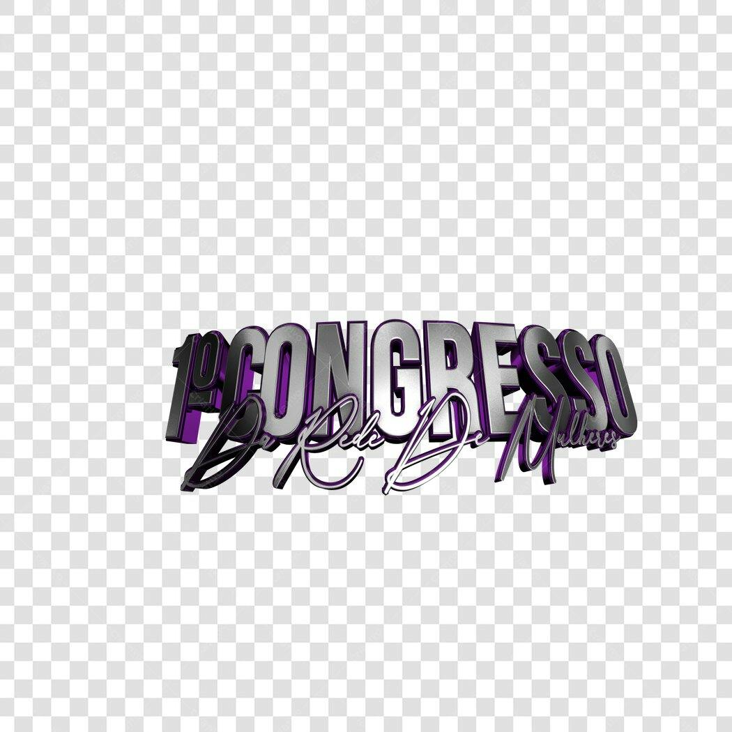 Logo 1º Congresso da Rede de Mulheres PNG com fundo transparente