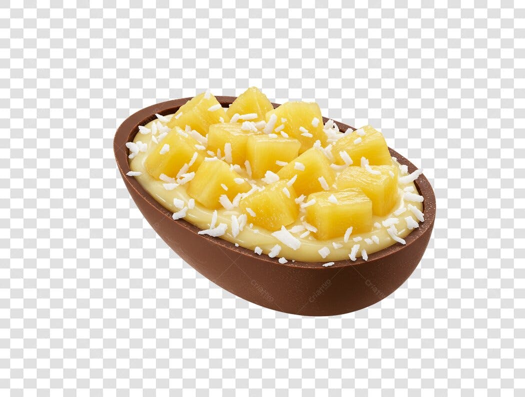 Imagem Ovo de Páscoa Abacaxi PNG com fundo transparente