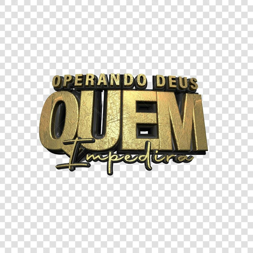 Logo gospel Operando Deus Quem Impedirá PNG com fundo transparente