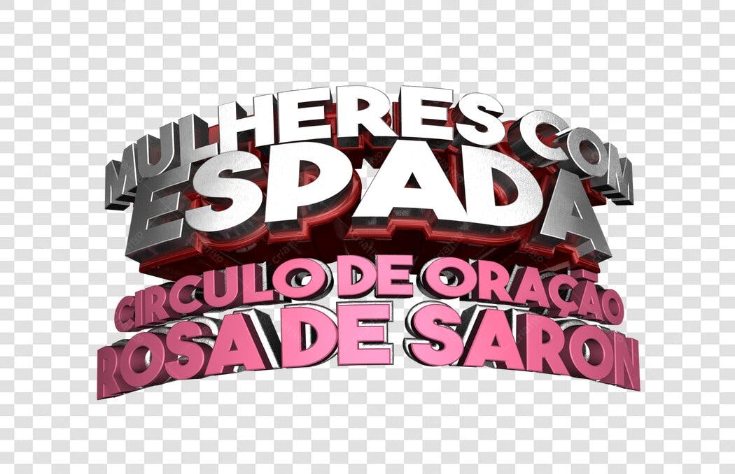 Logo PNG Mulheres com Espada Rosa de Saron com fundo transparente