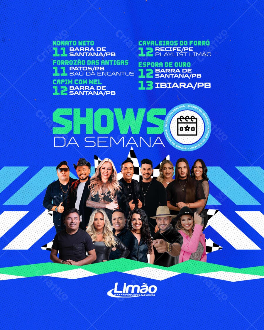 Flyer Shows da Semana PSD Editável