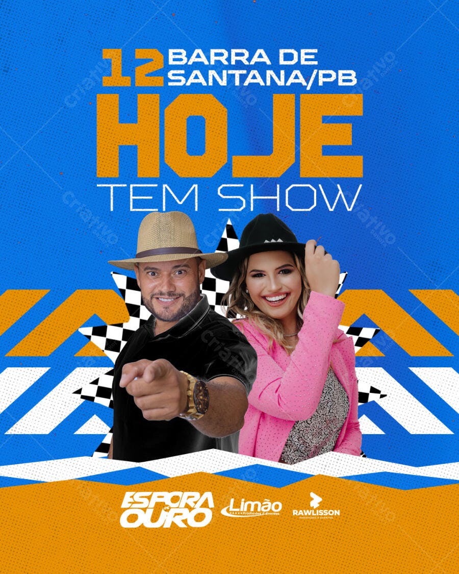 Flyer Show Musical Barra de Santana PSD Editável