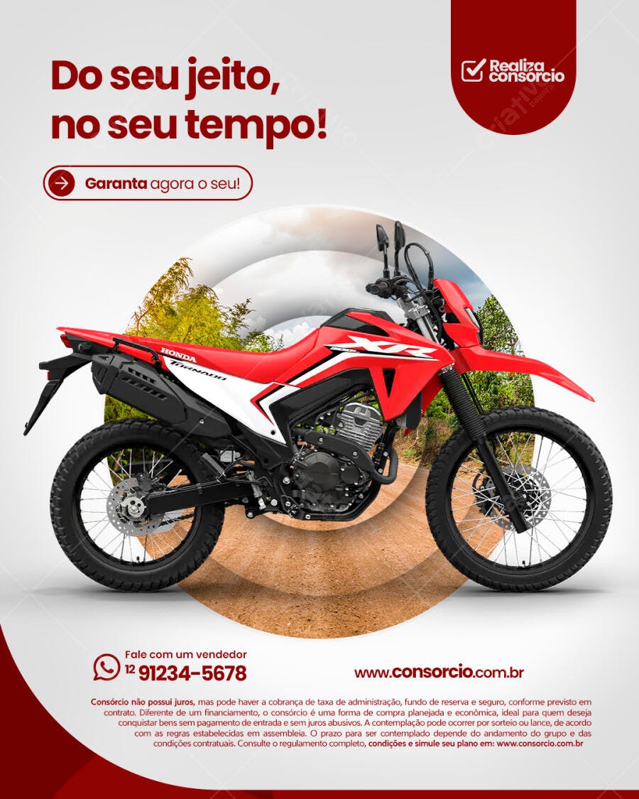 Flyer Moto Honda Promoção PSD Editável