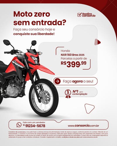 Moto zero sem entrada?