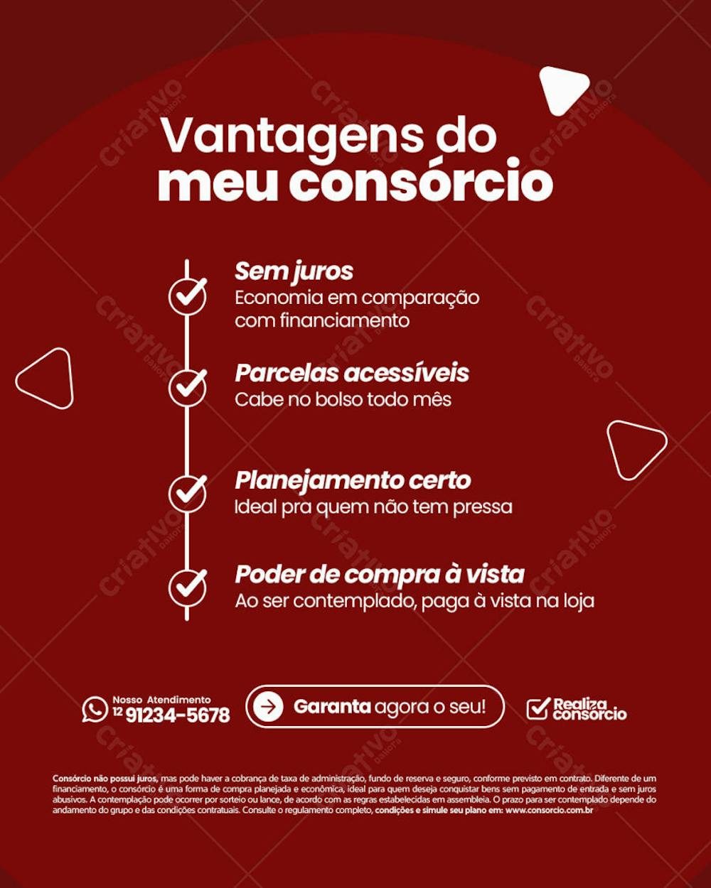 Vantagens do meu consórcio