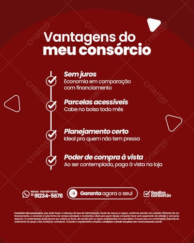 Vantagens do meu consórcio