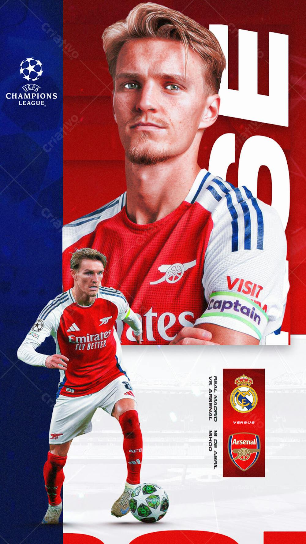 FLYER MATCHDAY MARTIN ODEGAARD ARSENAL