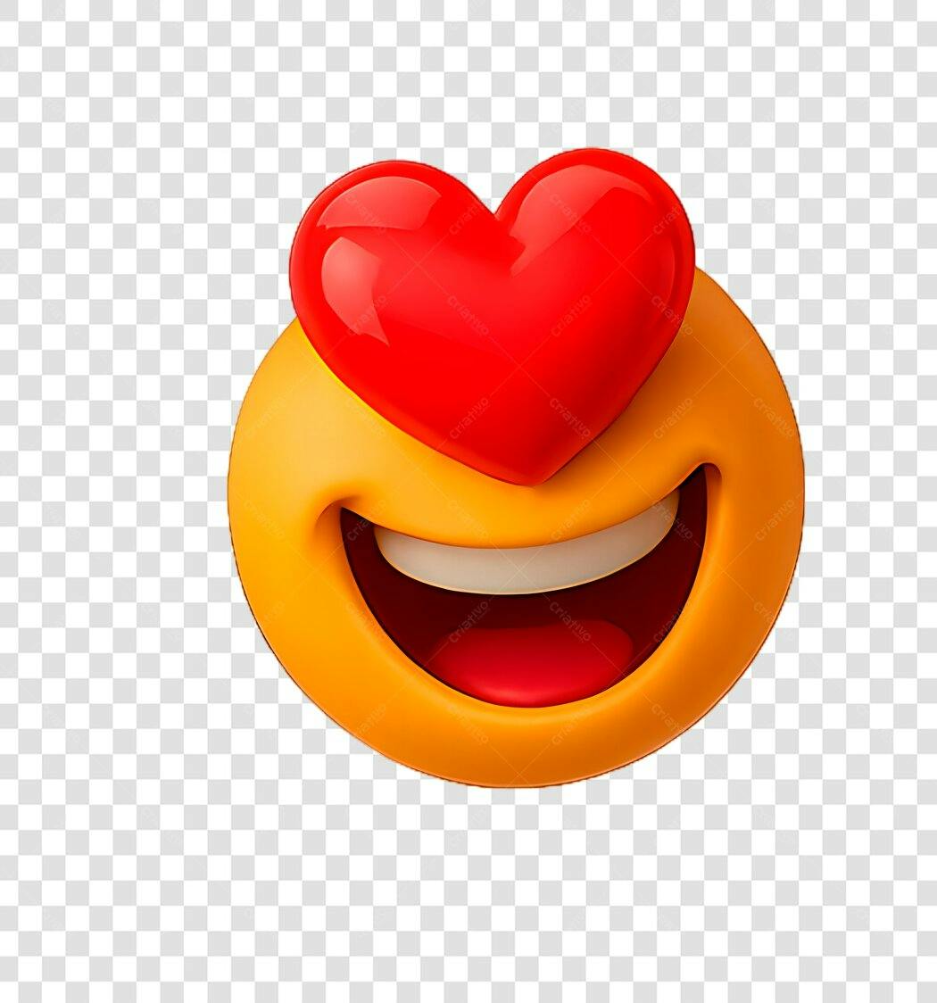 Emoji apaixonado PNG com fundo transparente