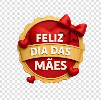 Selo 3D Feliz dia das mães (3)