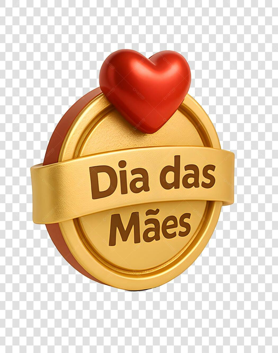 Badge Dia das Mães PNG com fundo transparente