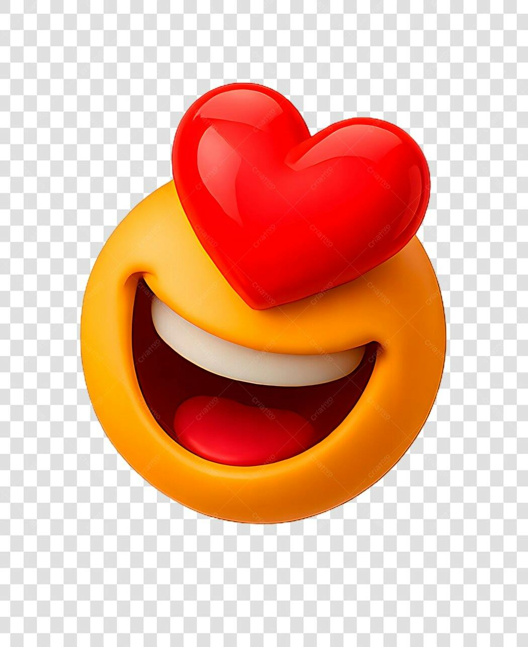 Emoji apaixonado PNG com fundo transparente