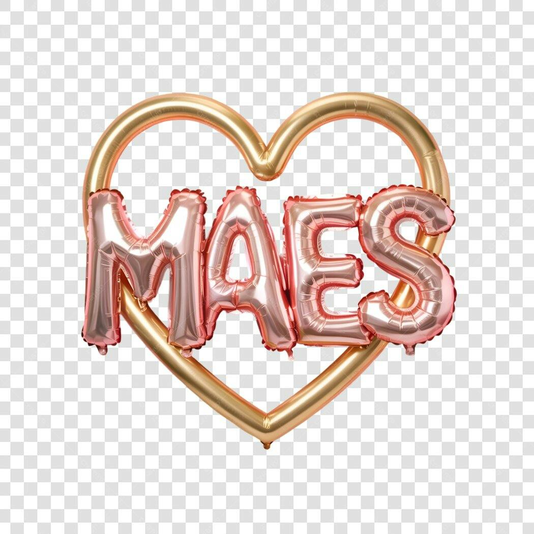 Post Instagram Dia das Mães Balões Rosa e Dourado PNG com fundo transparente