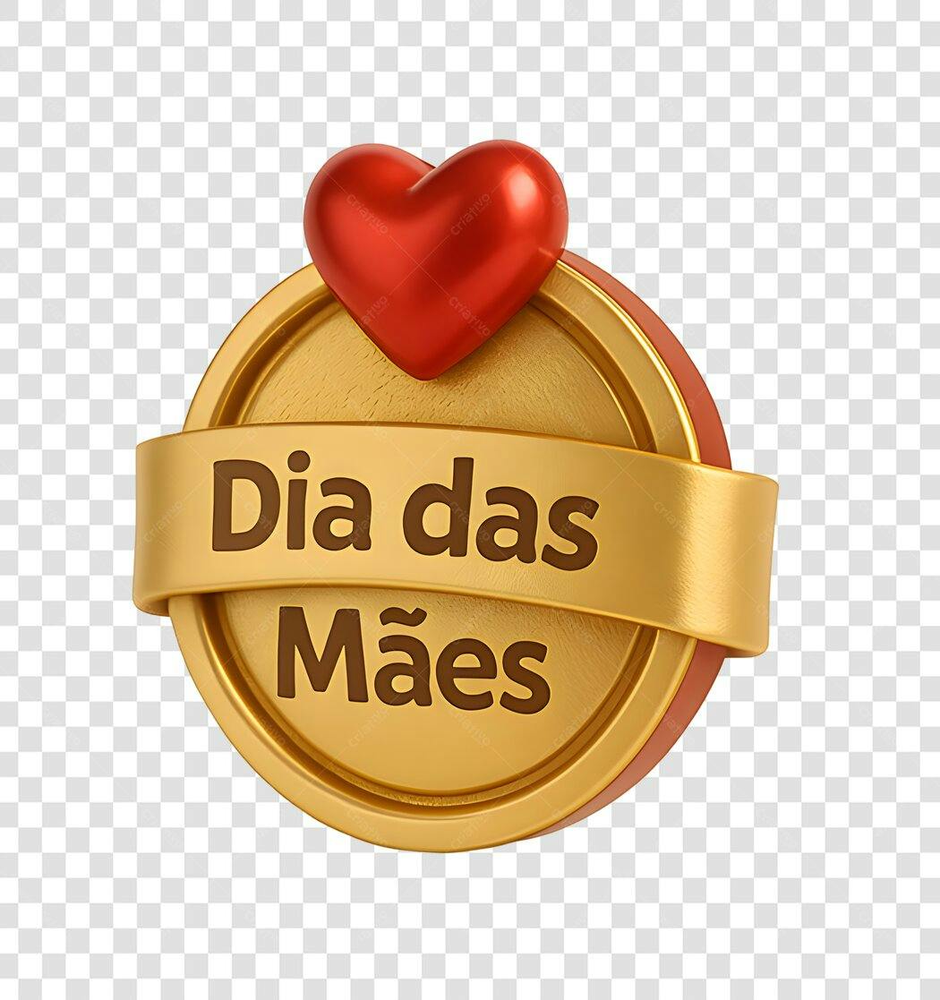 Badge Dia das Mães PNG com fundo transparente