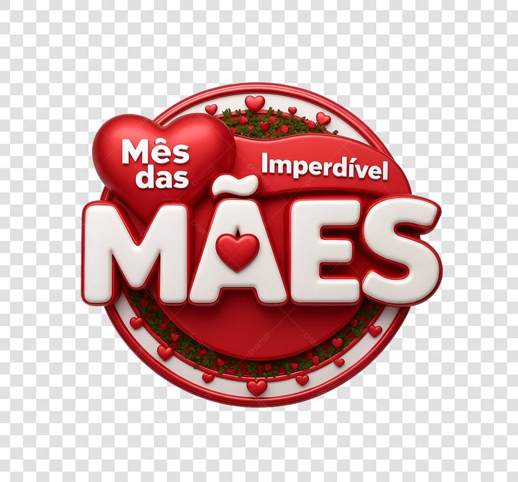 Banner Dia das Mães Imperdível Corações PNG com fundo transparente