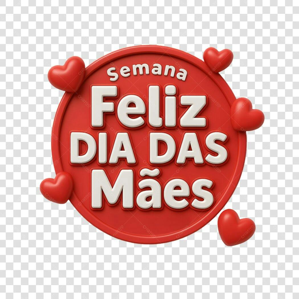 Banner Semana Feliz Dia das Mães PNG com fundo transparente