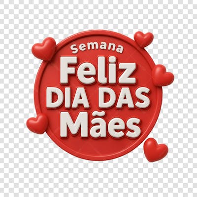 Selo 3D Feliz dia das mães (10)