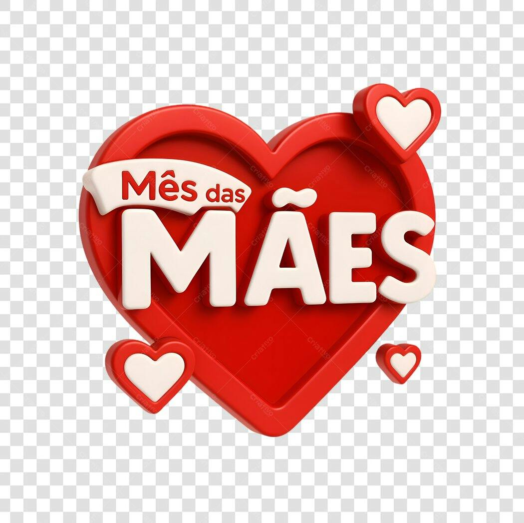 Banner Mês das Mães PNG com fundo transparente