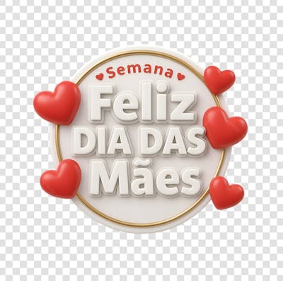 Selo 3D Feliz dia das mães (11)
