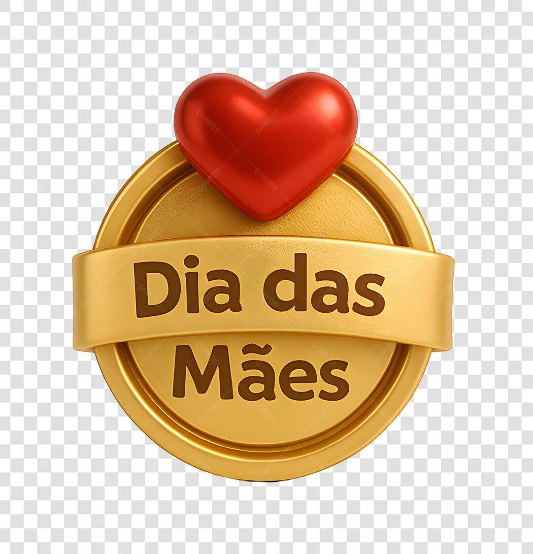 Badge Dia das Mães PNG com fundo transparente