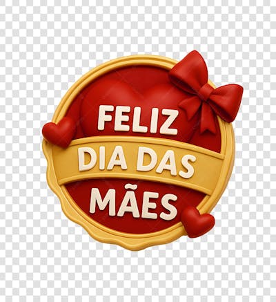 Selo 3D Feliz dia das mães (2)