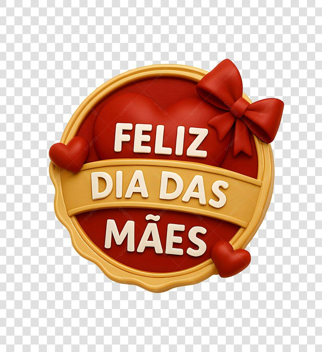 Post Dia das Mães com Laço e Corações PNG com fundo transparente
