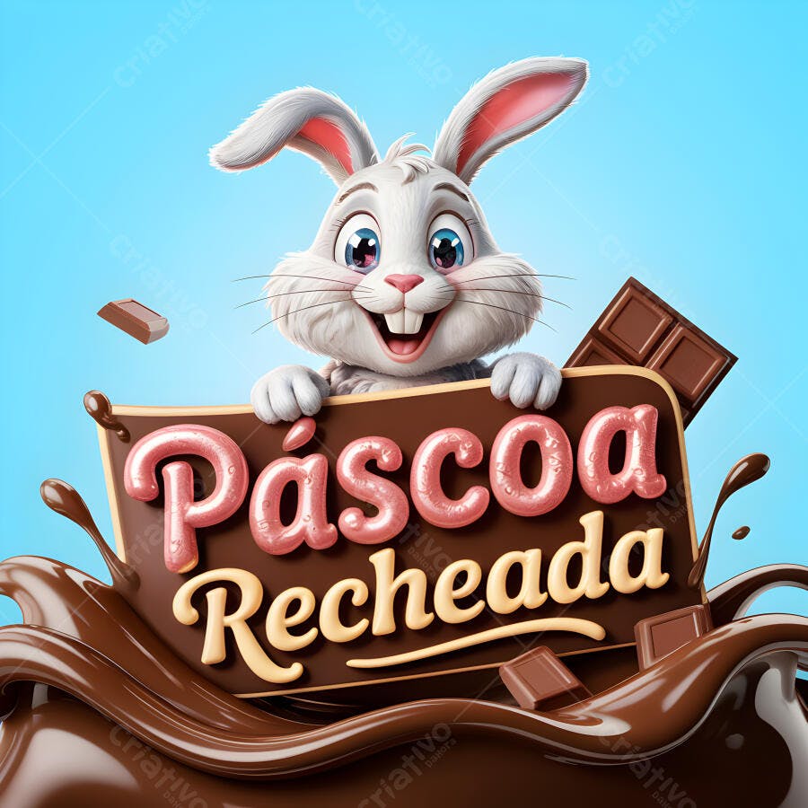 Coelho da Páscoa com chocolate