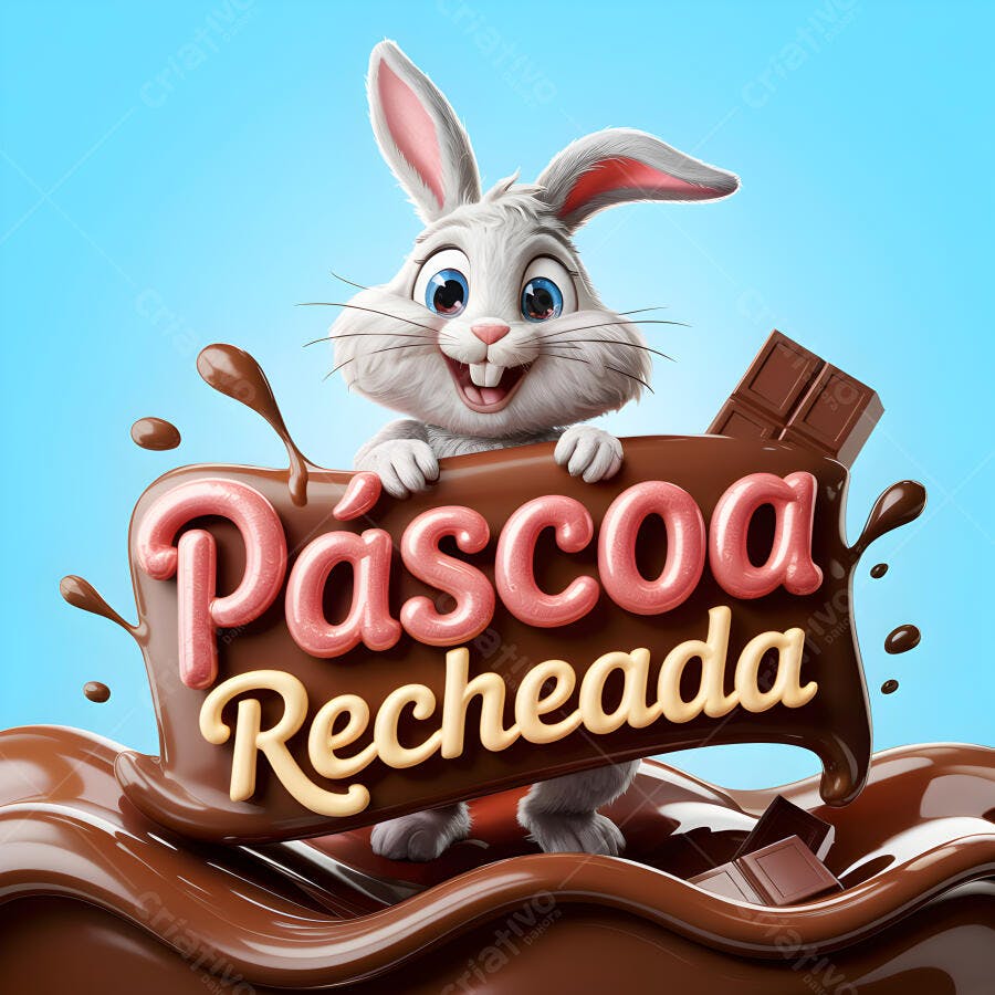 Coelho da Páscoa em chocolate