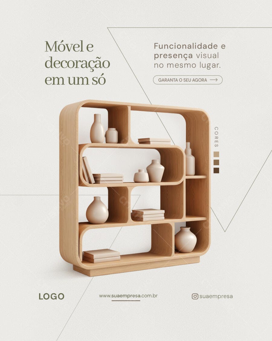 Flyer de Móveis e Decoração PSD Editável