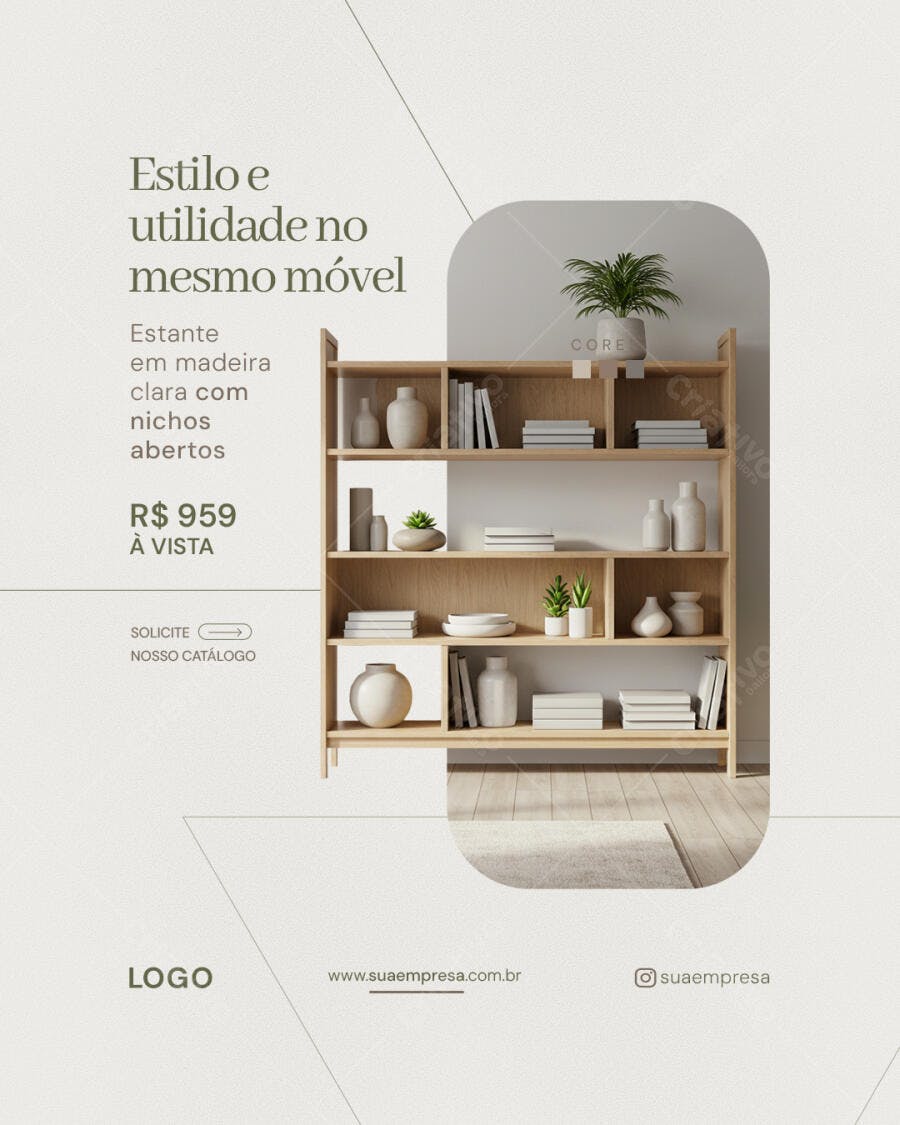Post para Redes Sociais - Móveis PSD Editável