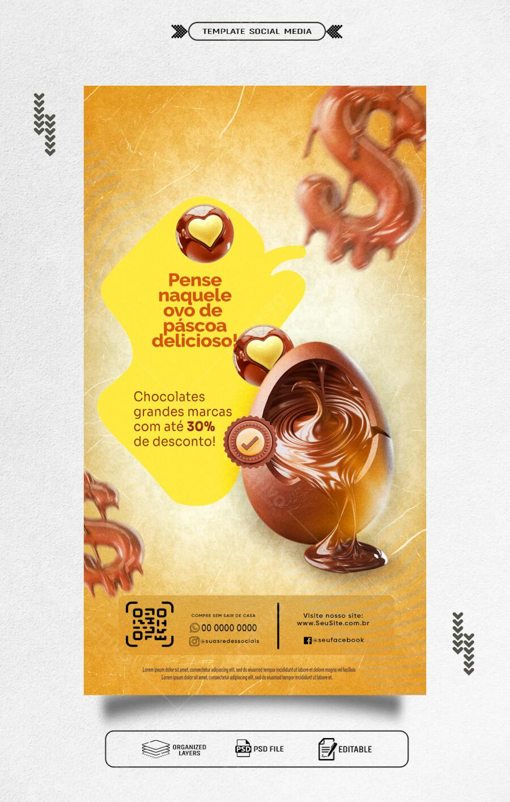 Story Template social media promo de páscoa