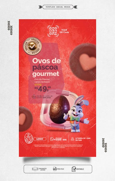 Story Template social media ovos gourmet