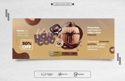 banner Template social media doce pascoa