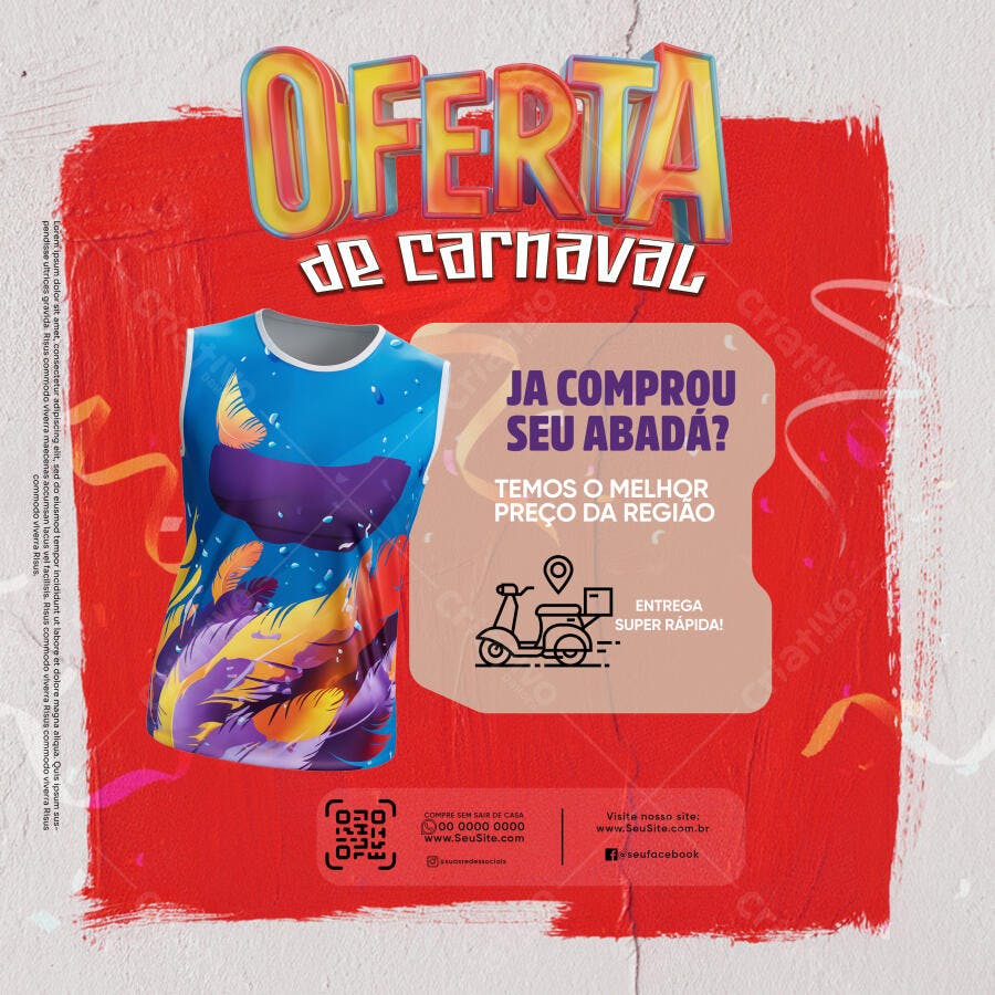 Camiseta Abadá Carnaval PSD Editável