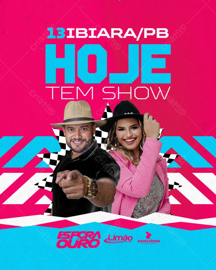 Flyer para Show Musical em Biara/PB PSD Editável