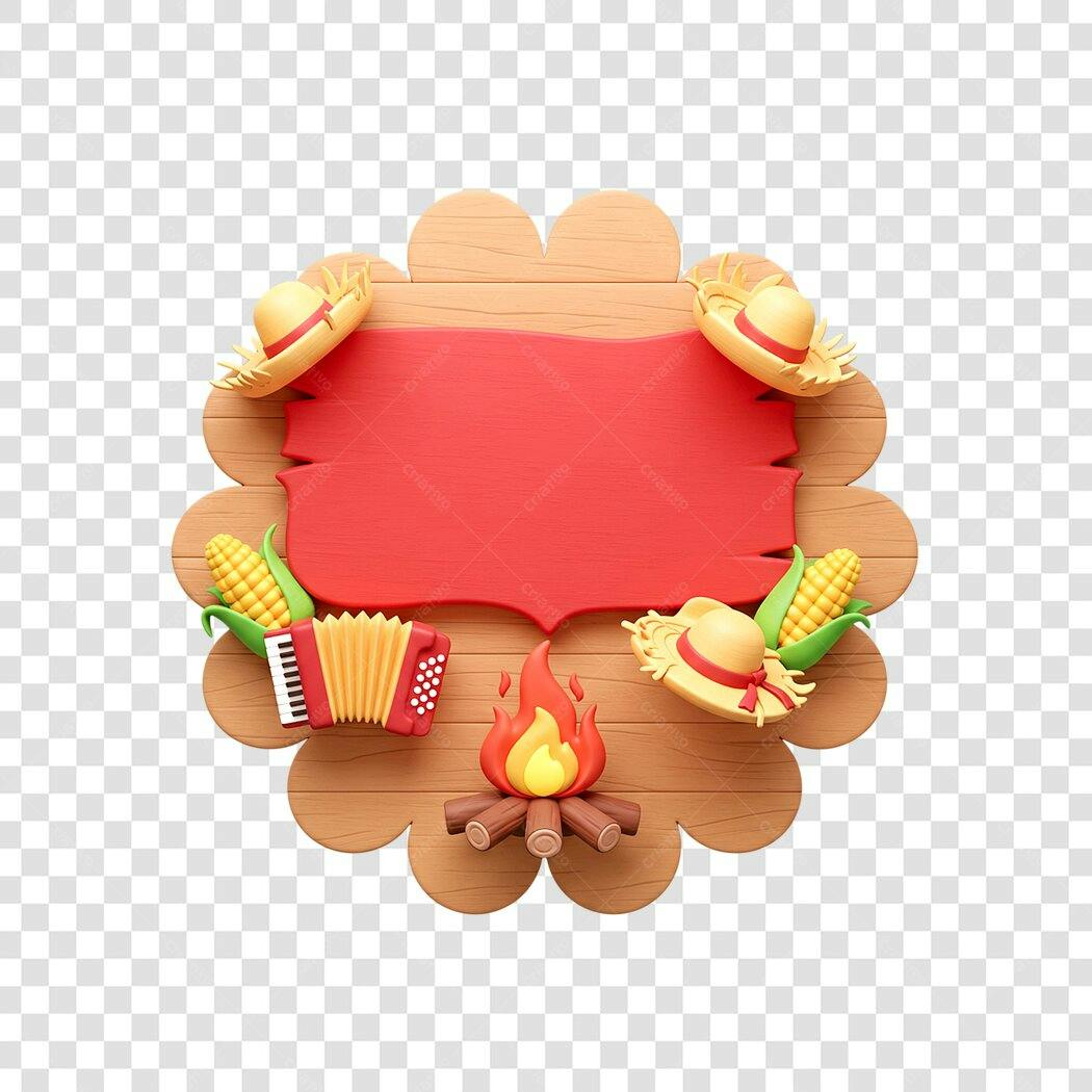 Banner Festa Junina PNG com fundo transparente