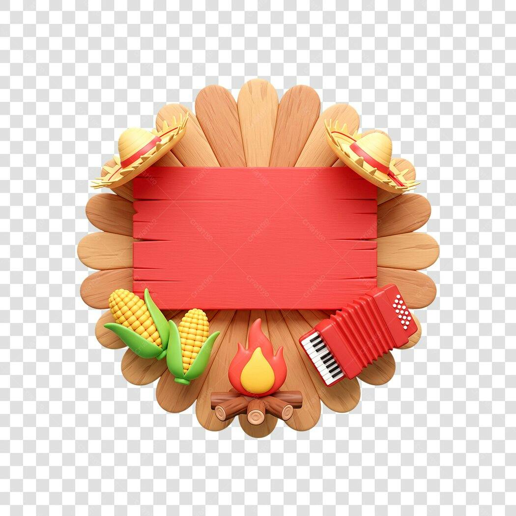 Banner Festa Junina PNG com fundo transparente